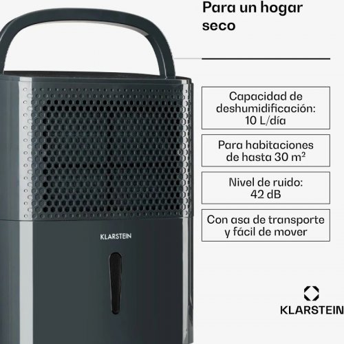 Klarstein DryFy 10 Deshumidificador 240W 10l/d 100m³/h 15-20m²