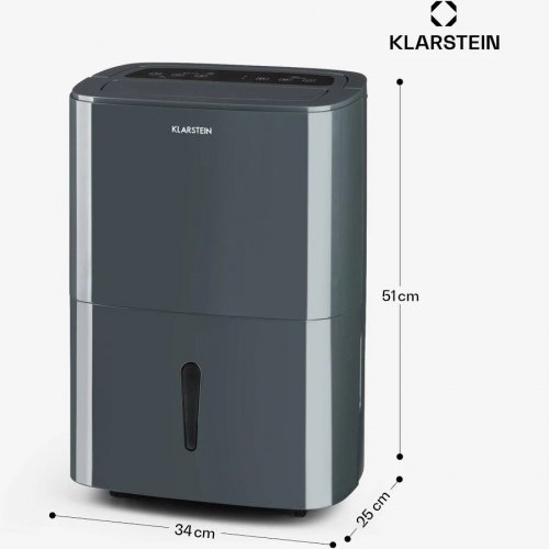 Klarstein DryFy20 Deshumidificador 420W 20l/d 230m³/h 35-50m² DrySelect 45dB Antracita