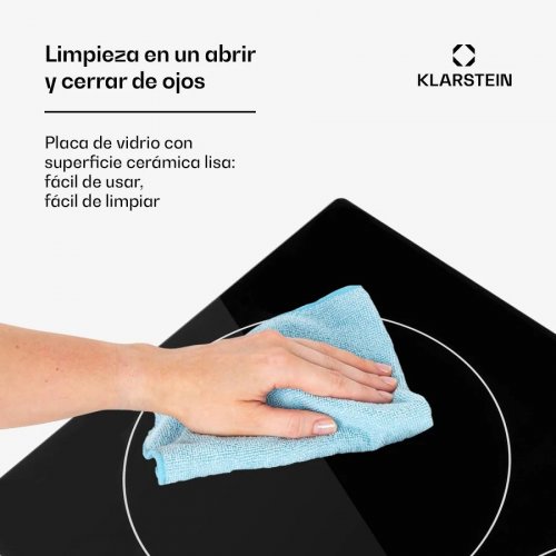 Klarstein EasyCook Placa cerámica de cocción 6100W regulador giratorio