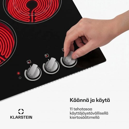 Klarstein EasyCook placa vitrocerámica 3 zonas de cocción