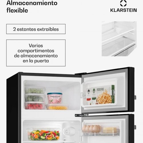 Klarstein Irene Combi frigorífico y congelador 86 litros diseño retro