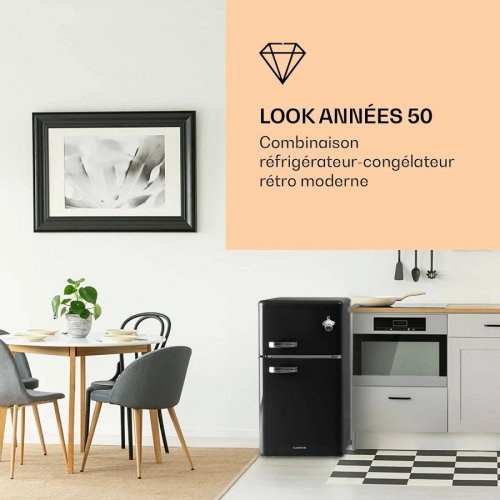 Klarstein Irene Combi frigorífico y congelador 86 litros diseño retro