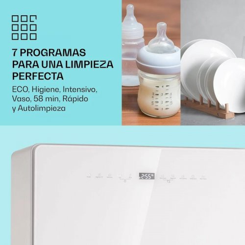 Klarstein Lavavajillas autónomo Emerald 5 Slim 7 programas Touch Control