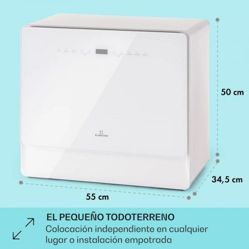 Klarstein Lavavajillas autónomo Emerald 5 Slim 7 programas Touch Control