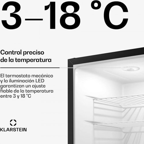 Klarstein Matterhorn 28 mini nevera 28 litros 35 dB compacta con cerradura