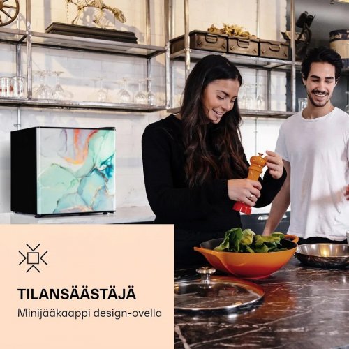 Klarstein Mini nevera CoolArt 45 litros clase de eficiencia energética E