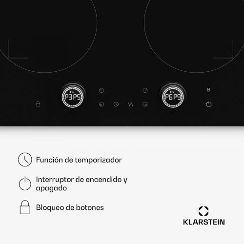 Klarstein Neotouch placa de inducción Moderna y potente 4 zonas de cocción