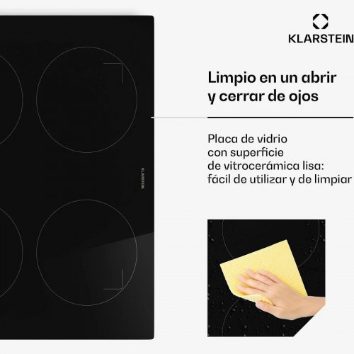 Klarstein Neotouch placa de inducción Moderna y potente 4 zonas de cocción