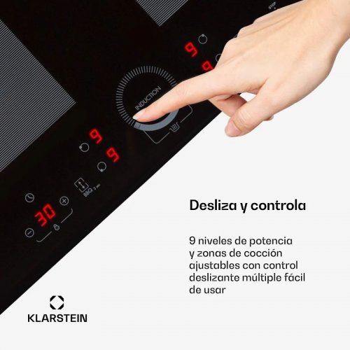 Klarstein Placa de inducción Delicatessa 60 4 zonas 7000W vitrocerámica