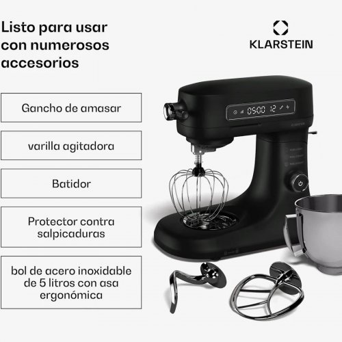 Klarstein Robot de cocina Chiara 1600 vatios 12 posiciones