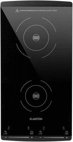 Klarstein VariCook Slim Placa de inducción 2 fogones Eficiente Potente 2900W 60-240 °C Negra