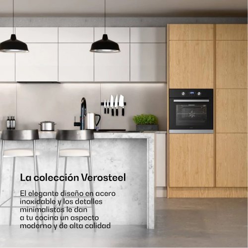 Klarstein Verosteel horno empotrable 60 cm 67 litros