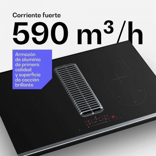Klarstein Verosteel Placa de Inducción con Campana Extractora integrada