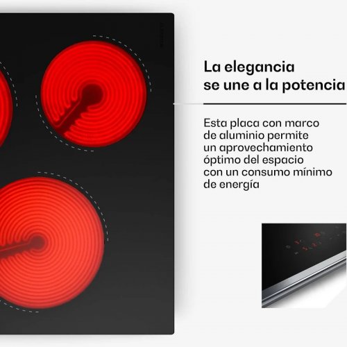 Klarstein Verosteel placa de vitrocerámica 3 zonas