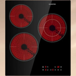 Klarstein Virtuosa 3 Slim Cooktop 3 Ranges 5000 W Dualzone Timer Ceramic