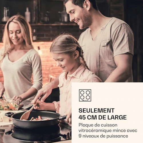 Klarstein Virtuosa 3 Slim Cooktop 3 Ranges 5000 W Dualzone Timer Ceramic