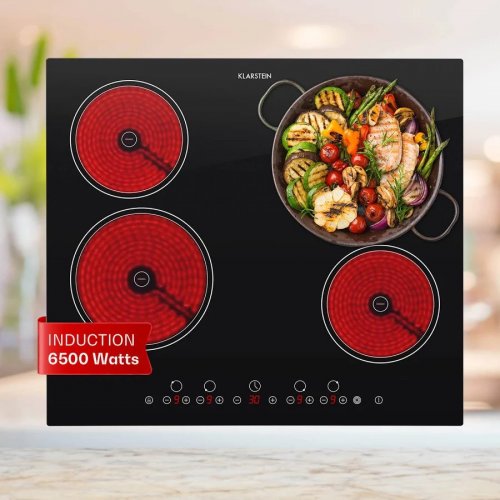 Klarstein Virtuosa Cocina encastrable de vitrocerámica 6500 W 59x52 cm 4 placas