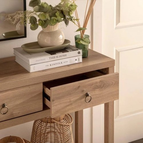 Klast Home Mueble recibidor en madera color natural Livorno