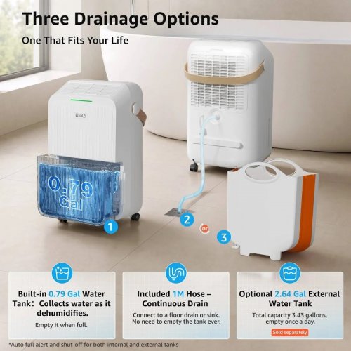 KNKA 34 Pints Dehumidifier for Basement & Home
