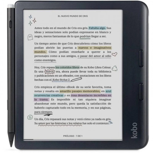 Kobo Libra Colour Negro con Stylus 2 Bundle
