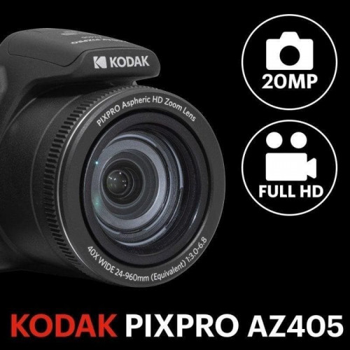 Kodak Pixpro Astro Zoom AZ405 Cámara Bridge 20MP Negra