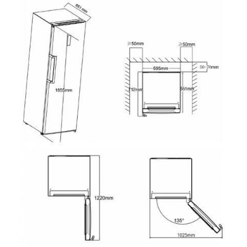 KROMSLINE KCOL-185-NF-DW BLANCO - Nevera Una Puerta NO FROST