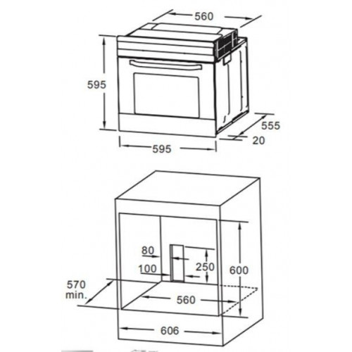 KROMSLINE KHCI-8000-P-IX-BK Negro - Horno Multifunción 70L
