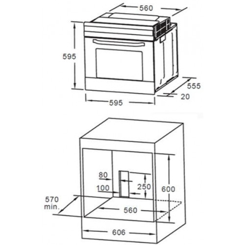 KROMSLINE KHM-900-D-IX-G Inox - Horno Multifunción 70L