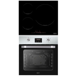 KROMSLINE KVI-32-B-60 + KHI-305-D-G - Conjunto Vitrocerámica de Inducción + Horno INOX
