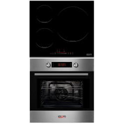 KROMSLINE KVI-32-B-60 + KHM-900-D-IX-G - Conjunto Vitrocerámica de Inducción + Horno INOX