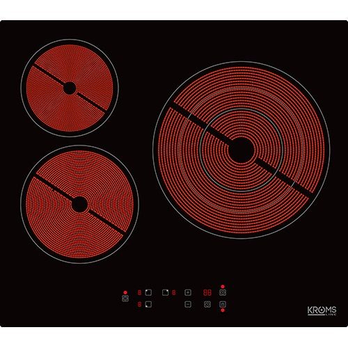 KROMSLINE KVI-3FI-B3 + KHI-305-D-G - Conjunto Vitrocerámica de Inducción + Horno INOX