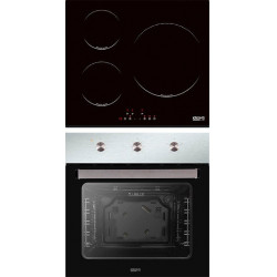 KROMSLINE KVI-3FI-B3 + KHI-405-G - Conjunto Vitrocerámica de Inducción + Horno INOX