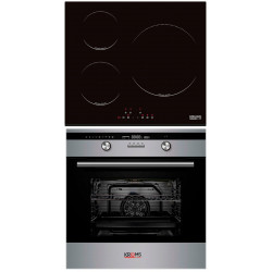 KROMSLINE KVI-3FI-B3 + KHM-1000-G-IX-PD - Conjunto Vitrocerámica de Inducción + Horno INOX