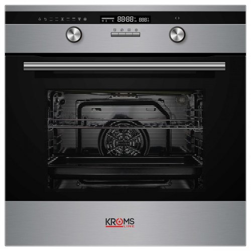 KROMSLINE KVI-3FI-B3 + KHM-1000-G-IX-PD INOX - Conjunto Vitrocerámica de Inducción + Horno + Microondas KMM-25-DXN