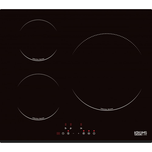 KROMSLINE KVI-3FI-B3 + KHM-900-D-IX-G - Conjunto Vitrocerámica de Inducción + Horno INOX