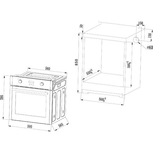KROMSLINE KVR-3FR-B3 + KHI-400-S - Conjunto Vitrocerámica Eléctrica + Horno INOX