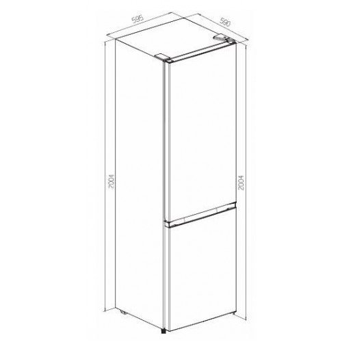 KROMSLINE NF KC-250-1-DW BLANCO - Frigorífico Combi NO FROST
