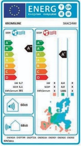KROMSLINE SKAC24WI Blanco - Aire Acondicionado Split 6000 Frig / 6000 Kcal