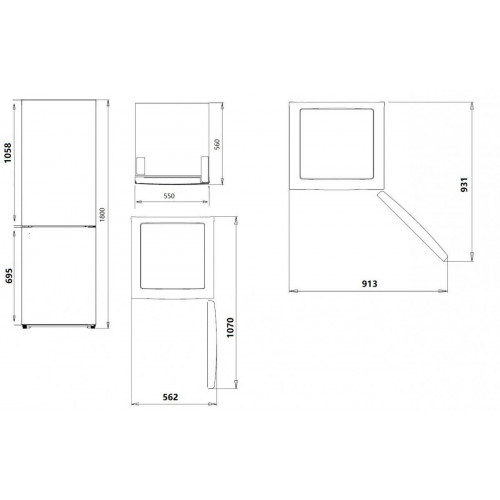 KROMSLINE SKC1800W Blanco - Frigorífico Combi Cíclico