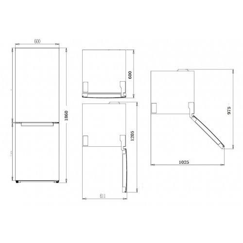KROMSLINE SKC1850IX INOX - Frigorífico Combi Cíclico
