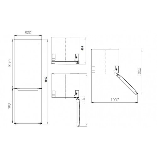 KROMSLINE SKC18W Blanco - Frigorífico Combi No Frost