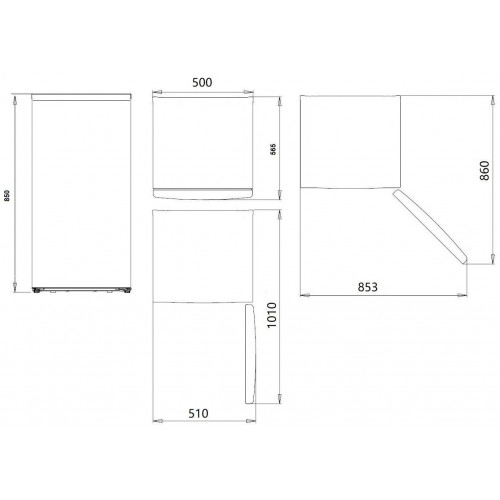 KROMSLINE SKCV 85 Blanco - Nevera Una Puerta Cíclico