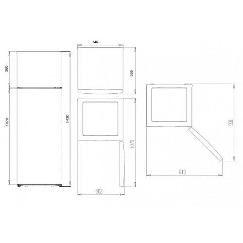 KROMSLINE SKF144W Blanco - Frigorífico Dos Puertas Cíclico