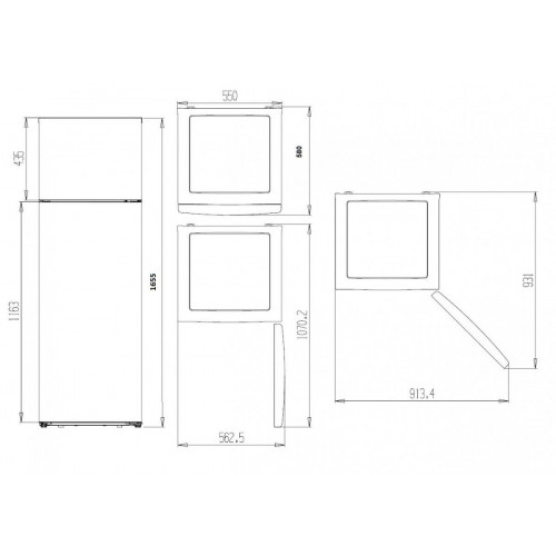 KROMSLINE SKF166W Blanco - Frigorífico Dos Puertas Cíclico