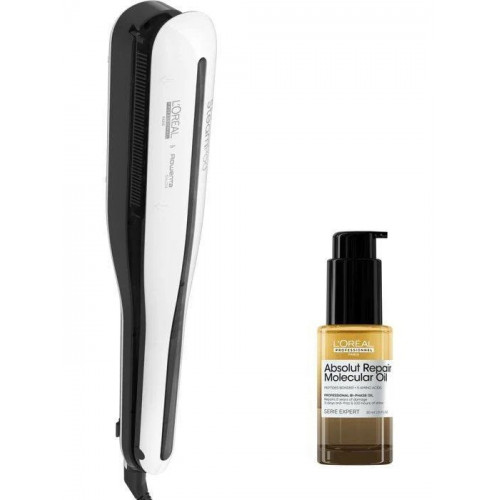 L'Oreal Professionnel Pack de 3 Steampod con Plancha a Vapor y Aceite Absolut Repair