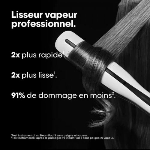 L'Oreal Professionnel Pack de 3 Steampod con Plancha a Vapor y Aceite Absolut Repair