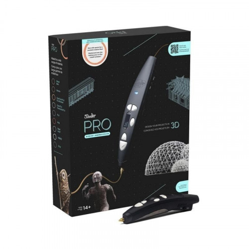 Lápiz 3D 3Doodler PRO Profesional Negro Materiales Madera Cobre PLA