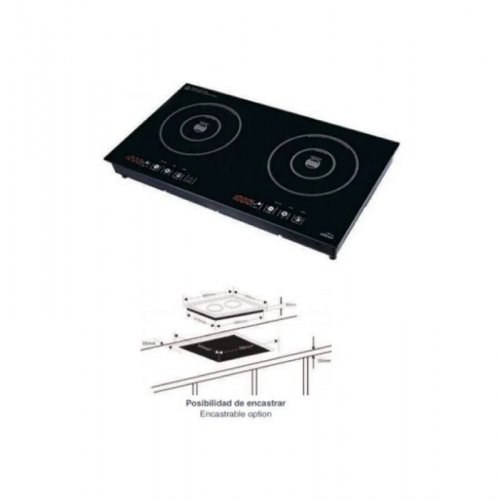 Lacor Placa de inducción Dual horizontal