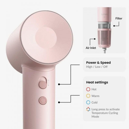 Laifen Swift SE Lite Secador de Pelo 1400W Rosa