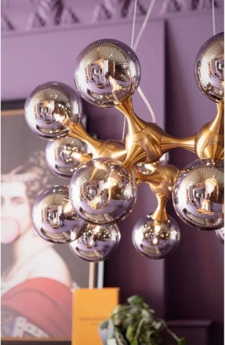 Lámpara Atomic Balls plata Ø74cm